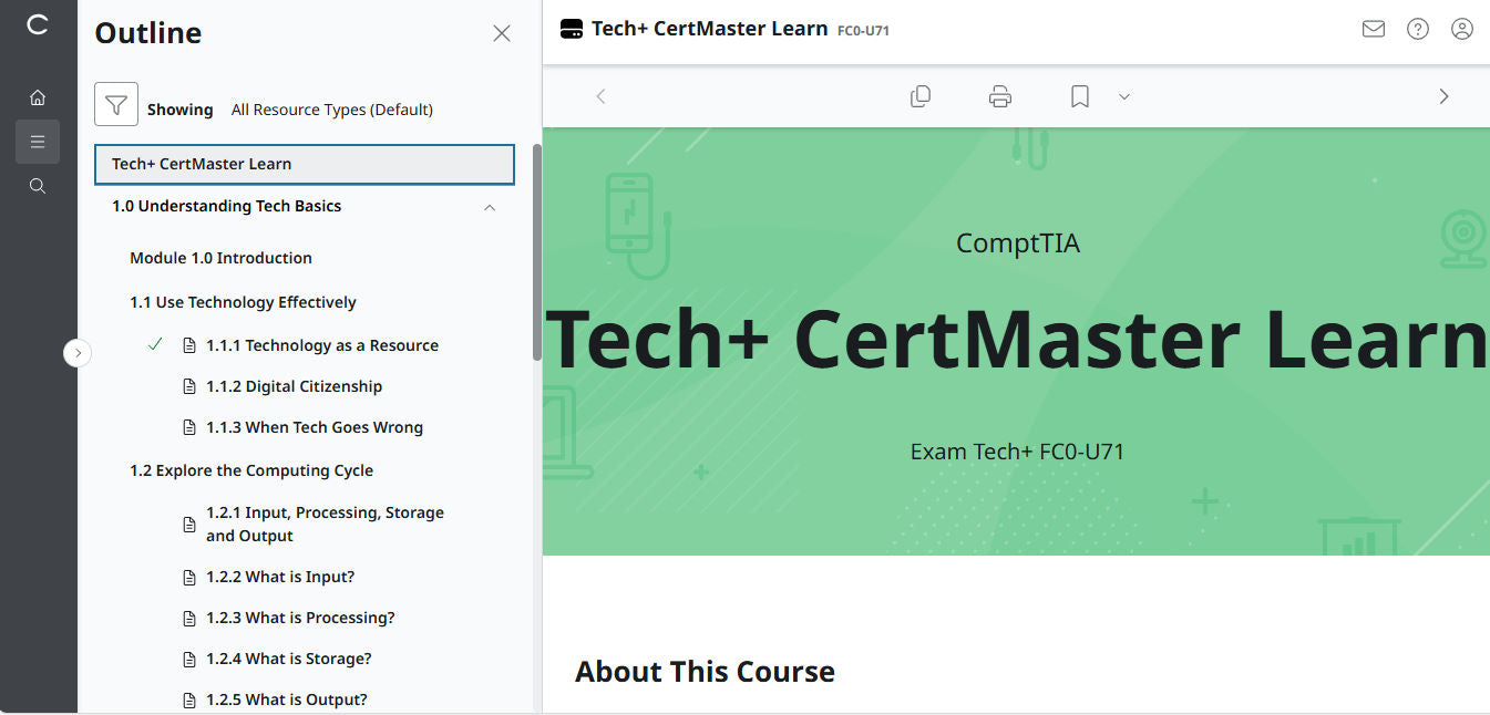 Hot Deal ! CertMaster Learn – Tech+ (V6) – (New Account ) 2-Month Access (