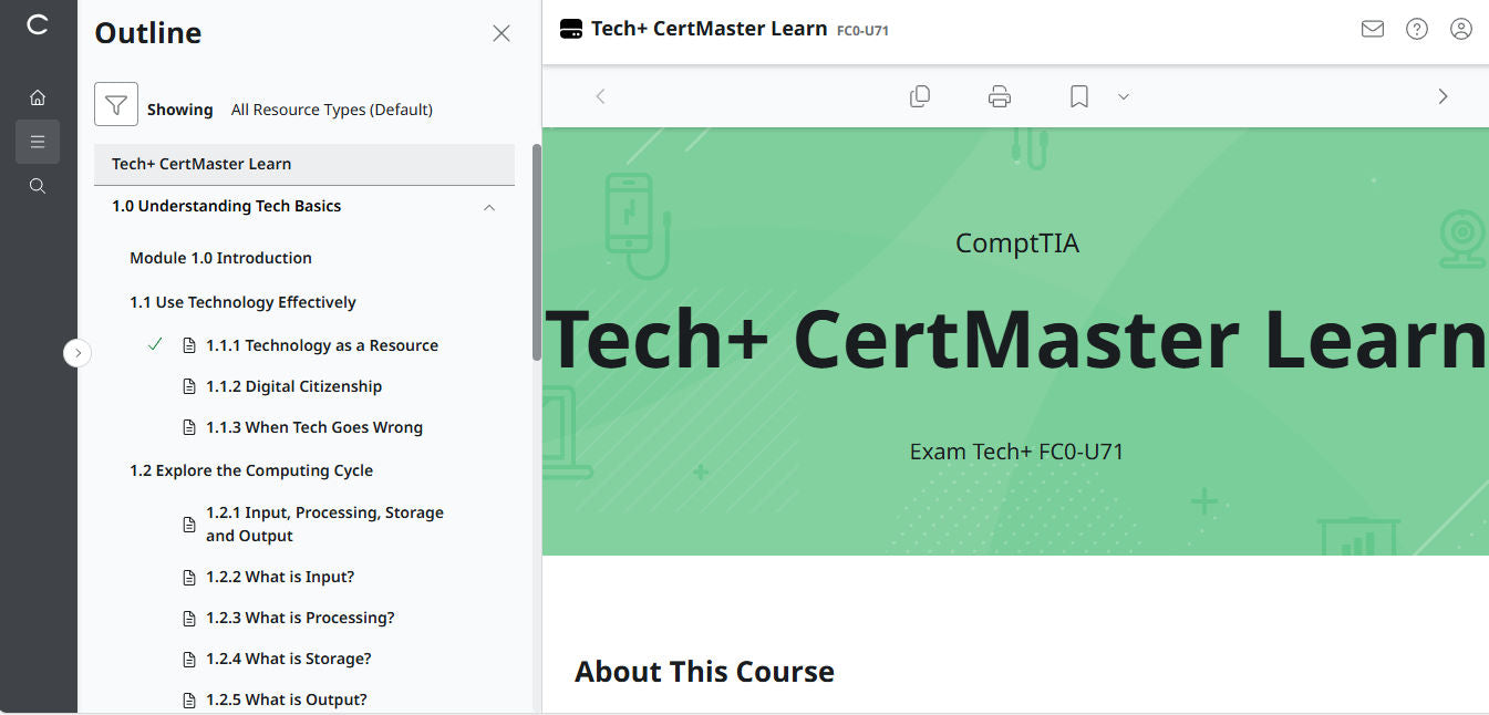 Hot Deal ! CertMaster Learn – Tech+ (V6) – (New Account ) 2-Month Access (