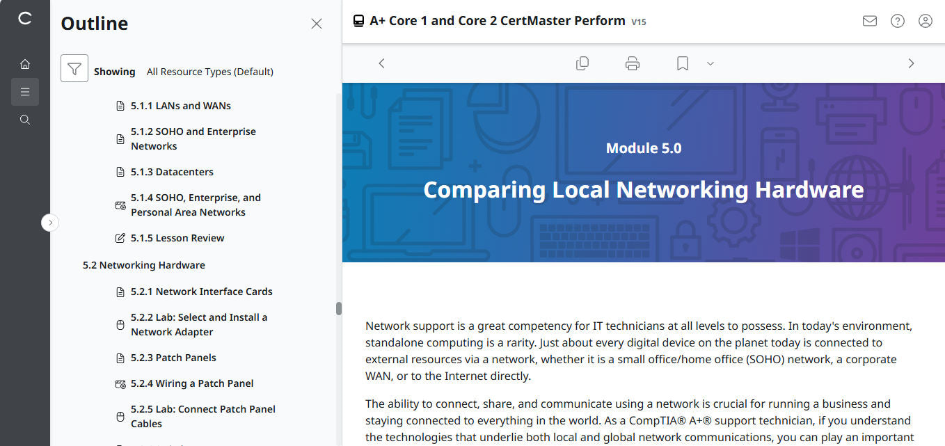 CertMaster Perform for CompTIA A+ Core 1 & 2 (V15) (4 Month Access)