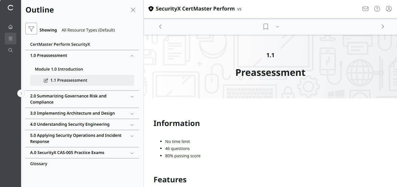 CertMaster Perform for CompTIA SecurityX (CASP+) CAS-005 3ヶ月アクセス(🛒特別オファー)