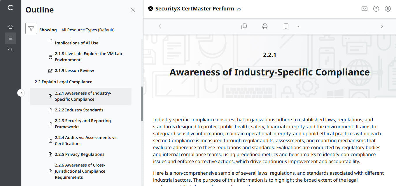 CertMaster Perform for CompTIA SecurityX (CASP+) CAS-005 3ヶ月アクセス(🛒特別オファー)