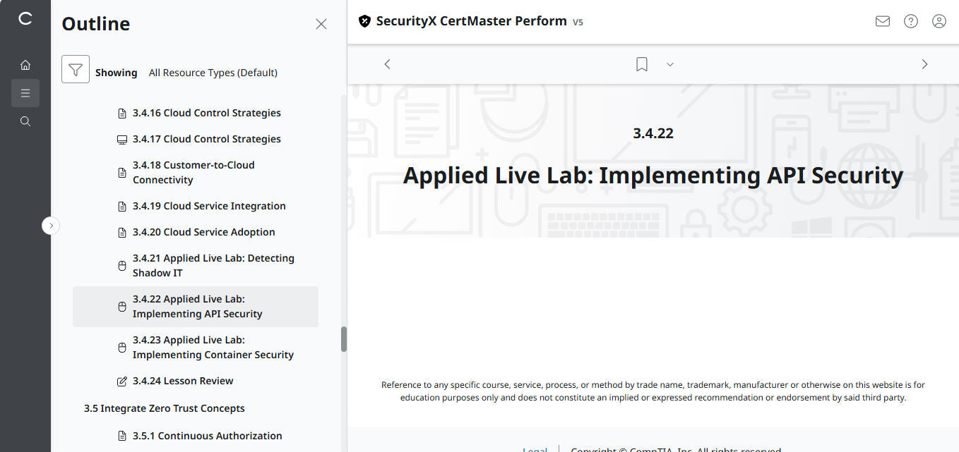 CertMaster Perform for CompTIA SecurityX (CASP+) CAS-005 3ヶ月アクセス(🛒特別オファー)