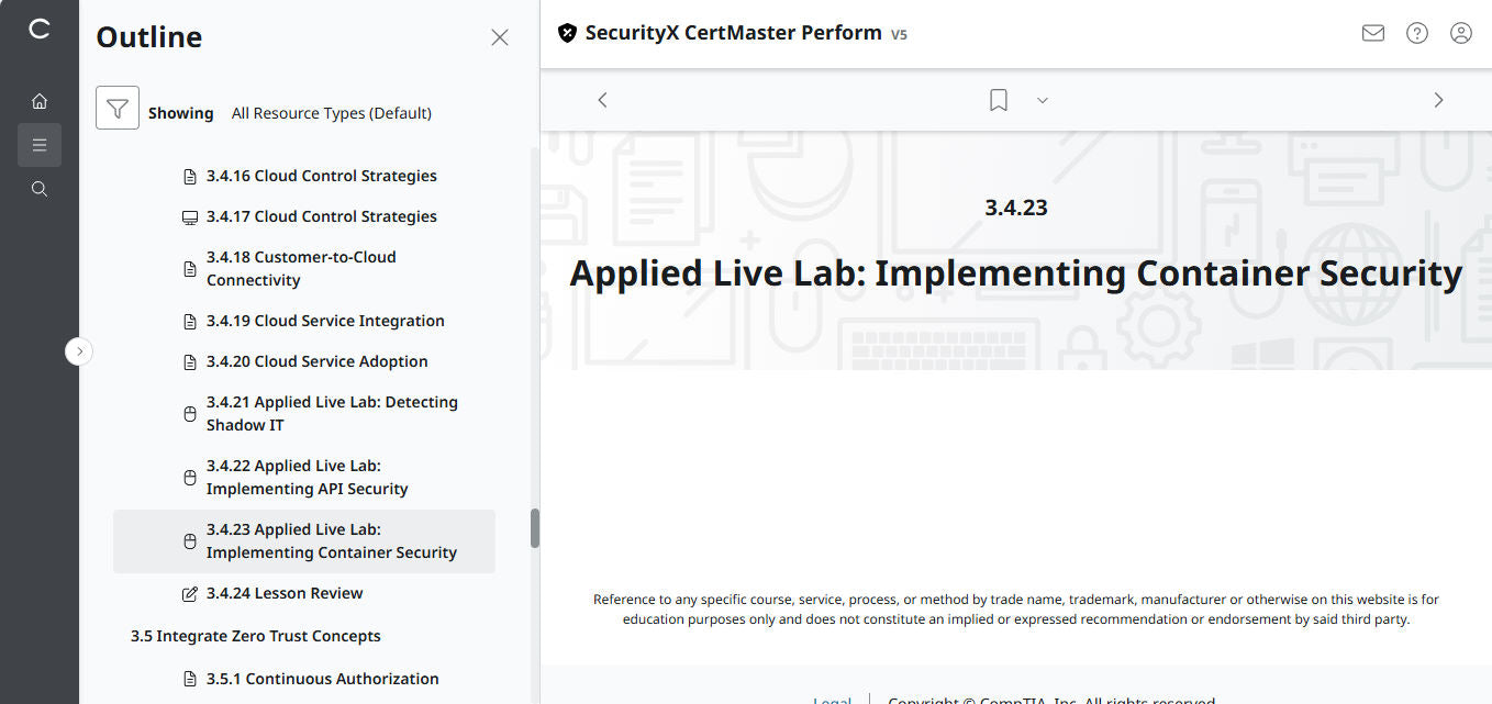 CertMaster Perform for CompTIA SecurityX (CASP+) CAS-005 3ヶ月アクセス(🛒特別オファー)