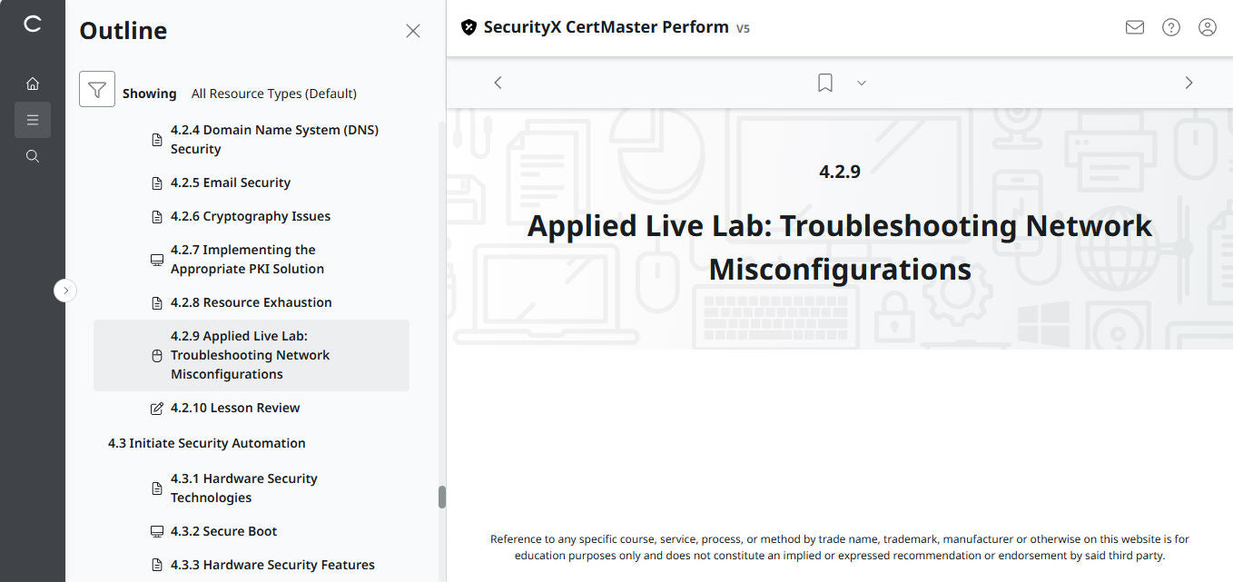 CertMaster Perform for CompTIA SecurityX (CASP+) CAS-005 3ヶ月アクセス(🛒特別オファー)