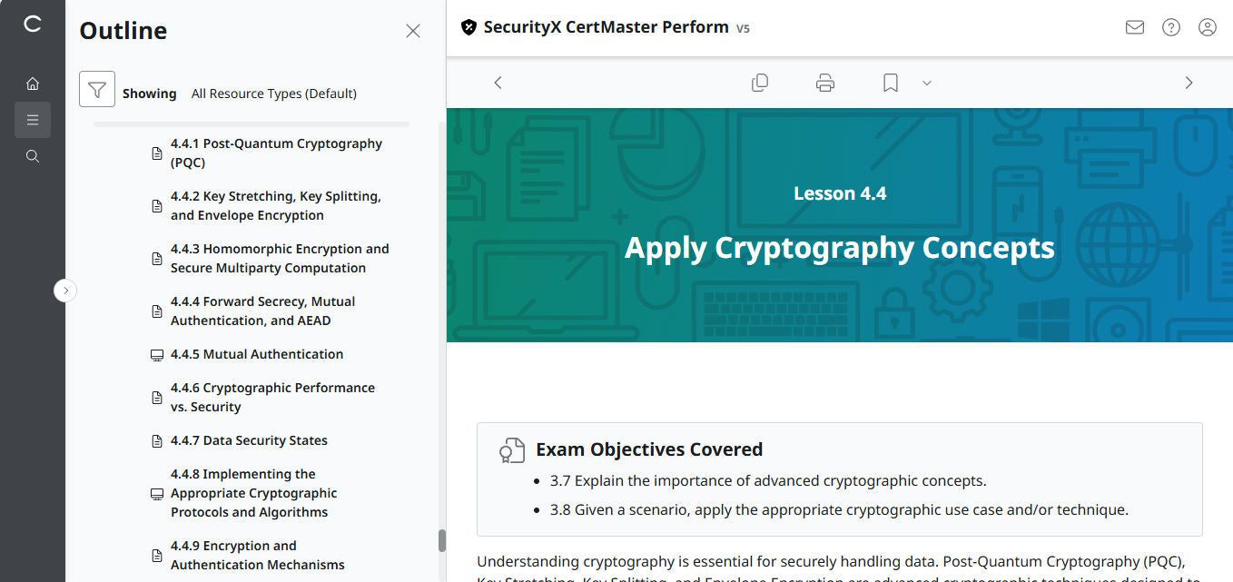 CertMaster Perform for CompTIA SecurityX (CASP+) CAS-005 3ヶ月アクセス(🛒特別オファー)