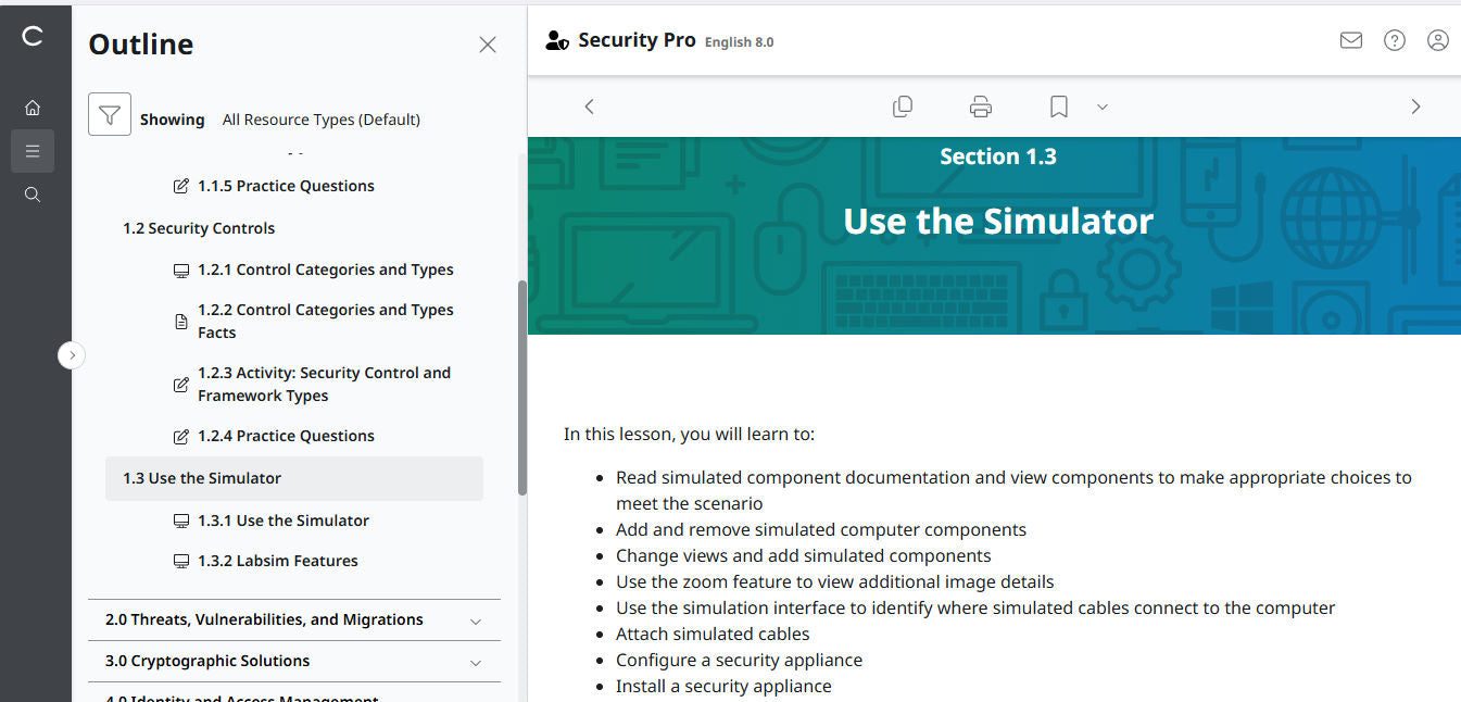 TestOut Security Pro สำหรับ Security+ (SY0-701) - สิทธิ์เข้าใช้งาน 12 เดือน