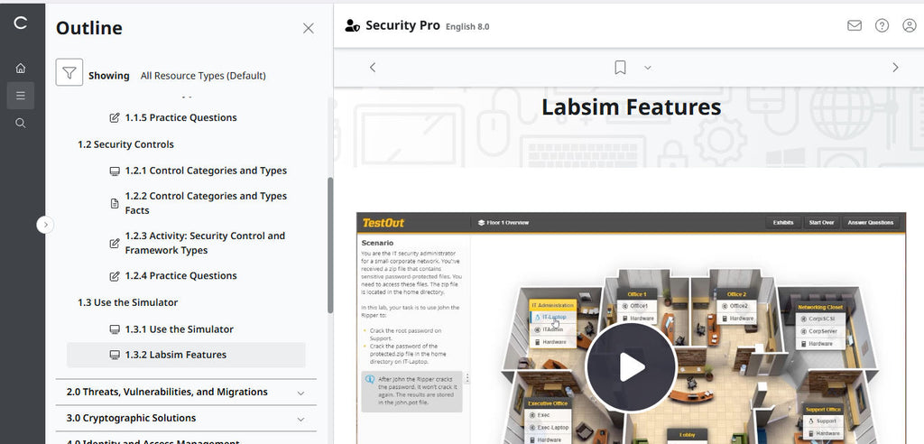 TestOut Security Pro for Security+ (SY0-701) - 12ヶ月アクセス