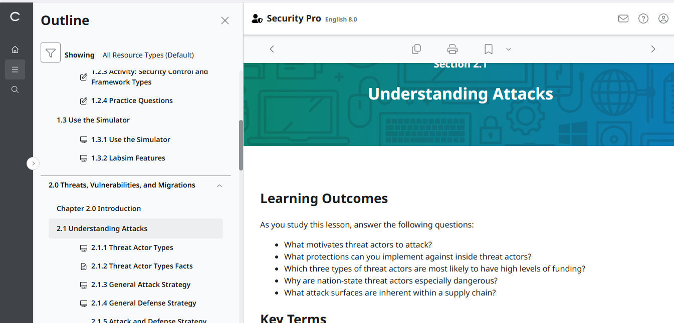 TestOut Security Pro สำหรับ Security+ (SY0-701) - สิทธิ์เข้าใช้งาน 12 เดือน