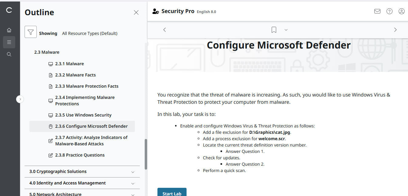 TestOut Security Pro สำหรับ Security+ (SY0-701) - สิทธิ์เข้าใช้งาน 12 เดือน