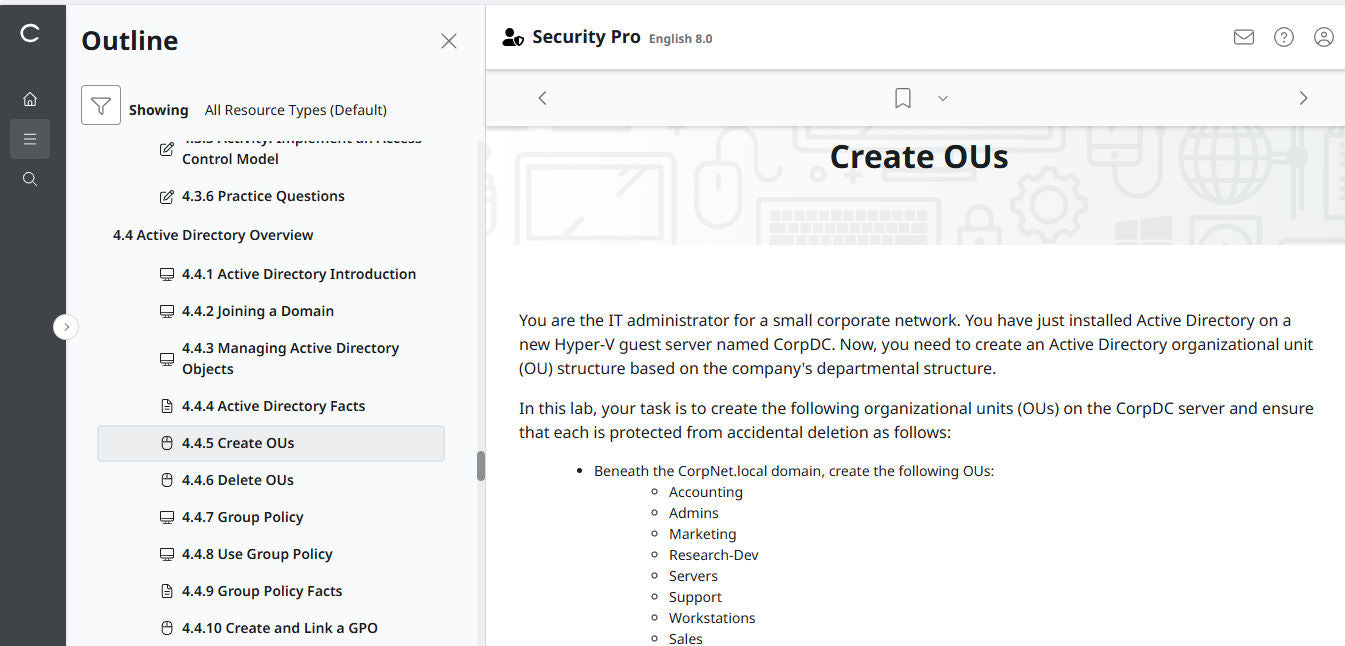 TestOut Security Pro สำหรับ Security+ (SY0-701) - สิทธิ์เข้าใช้งาน 12 เดือน