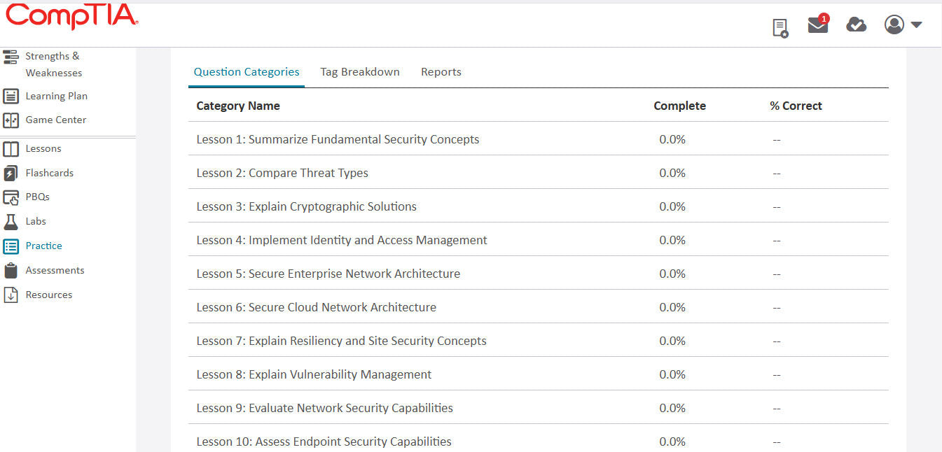 CertMaster Learn + Labs CompTIA Security+  (SY0-701) – Student Access Key |- 50% OFF