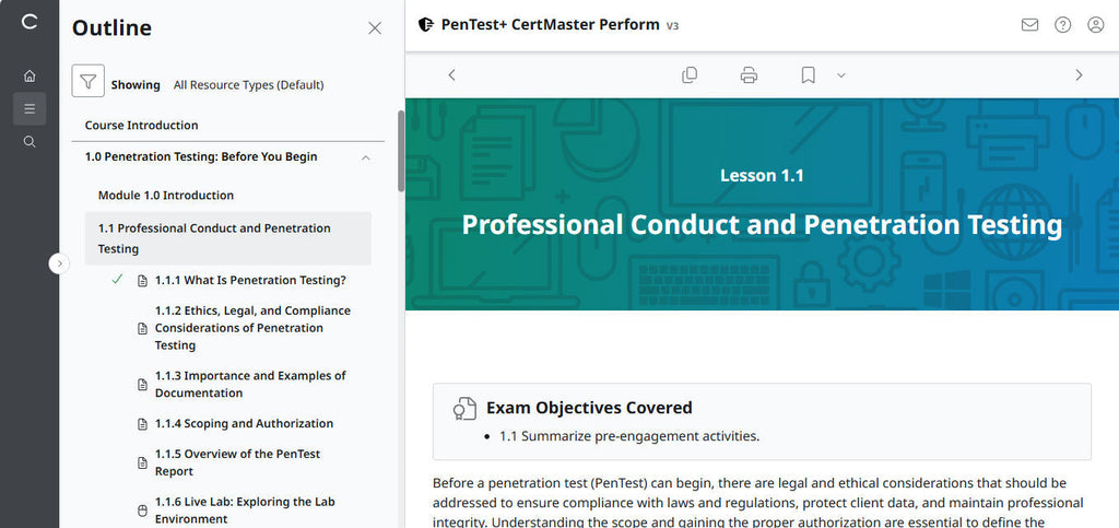 CompTIA PenTest+ CertMaster Perform PT0-003 (V3)