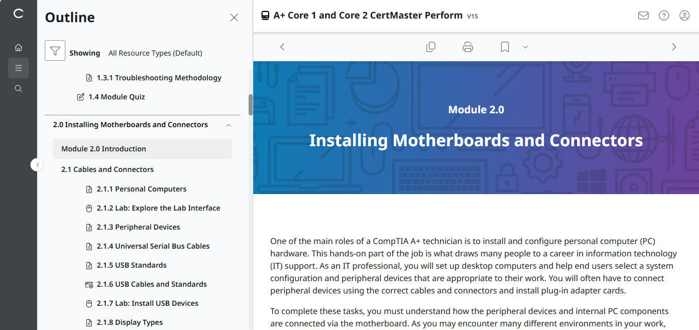 CompTIA A+ Core 1 &amp; 2 CertMaster Perform (V15) (4ヶ月アクセス) (🛒特別オファー)