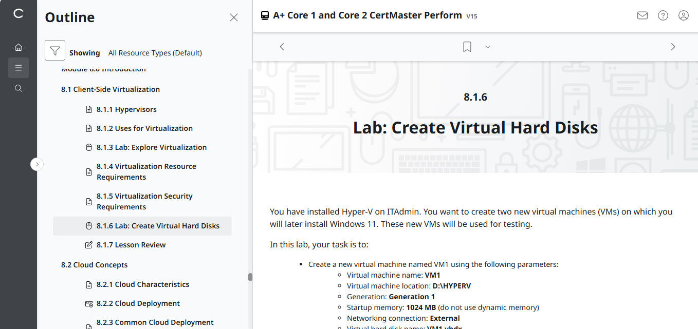 CompTIA A+ Core 1 &amp; 2 CertMaster Perform (V15) (4ヶ月アクセス) (🛒特別オファー)