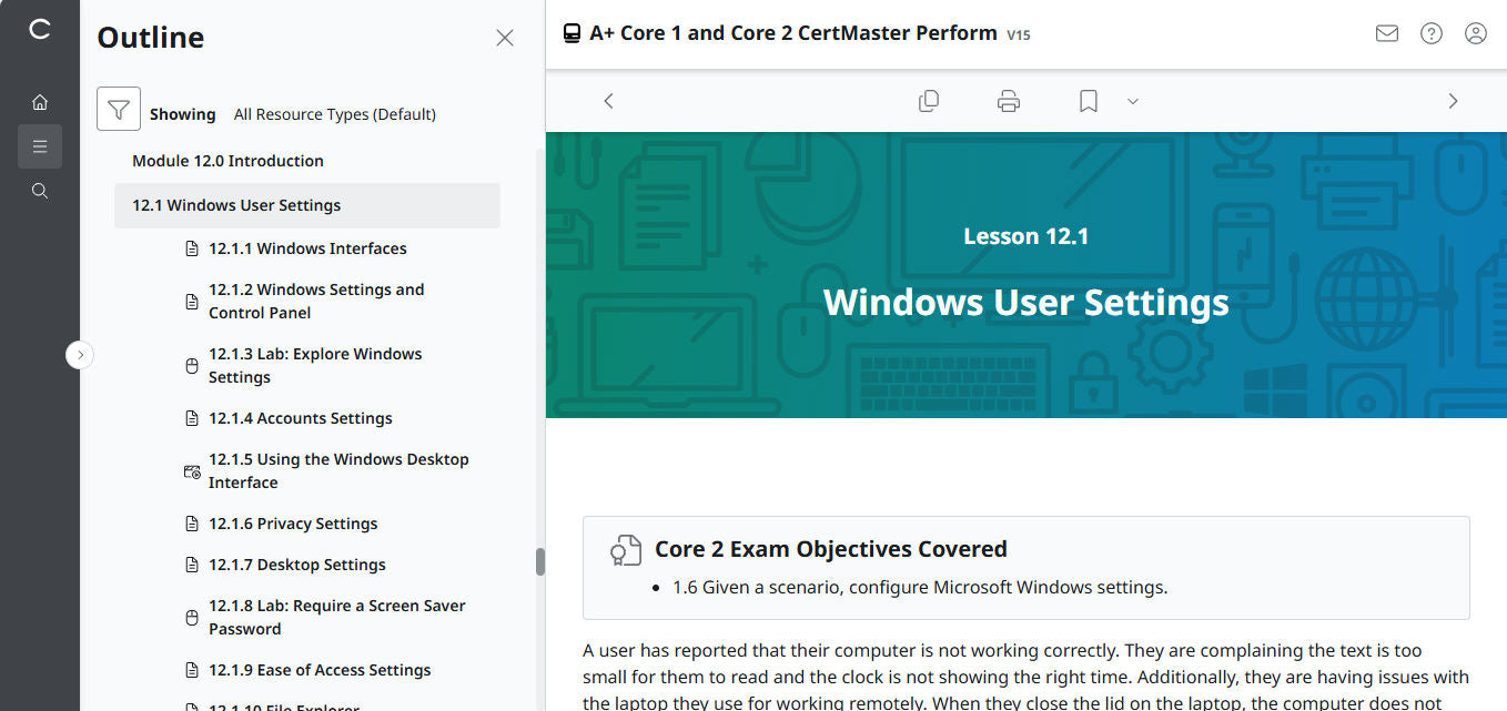 CompTIA A+ Core 1 &amp; 2 CertMaster Perform (V15) (4ヶ月アクセス) (🛒特別オファー)