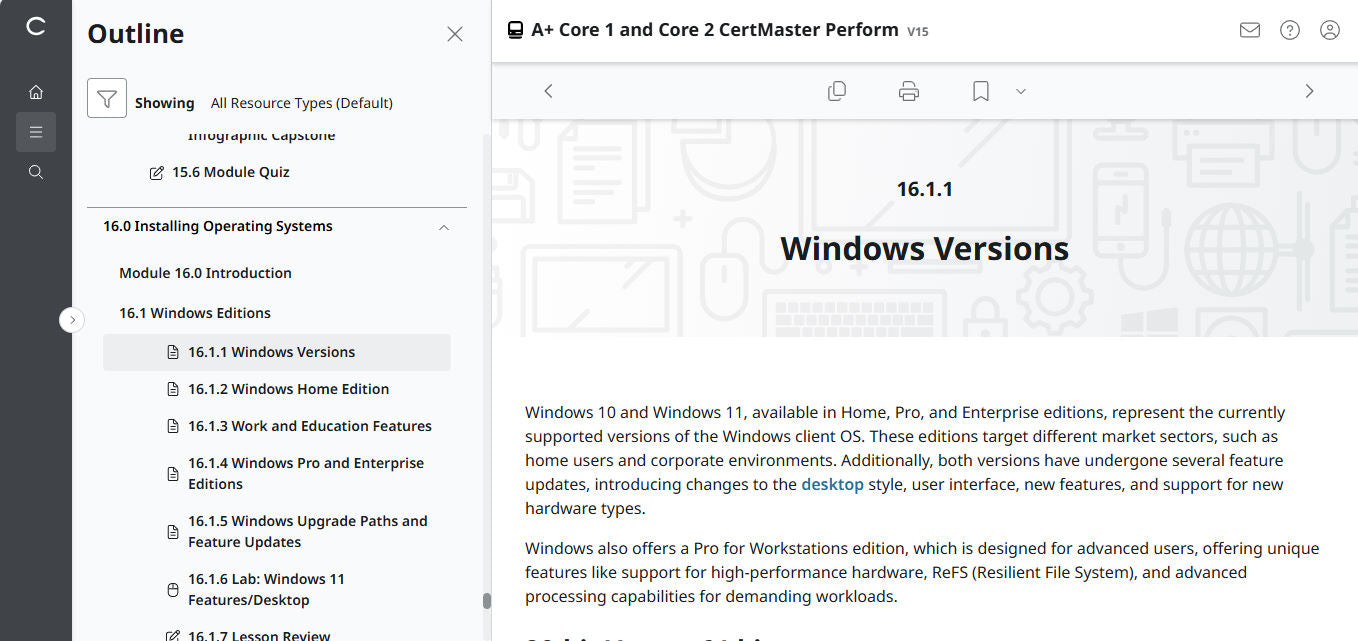 CompTIA A+ Core 1 &amp; 2 CertMaster Perform (V15) (4ヶ月アクセス) (🛒特別オファー)