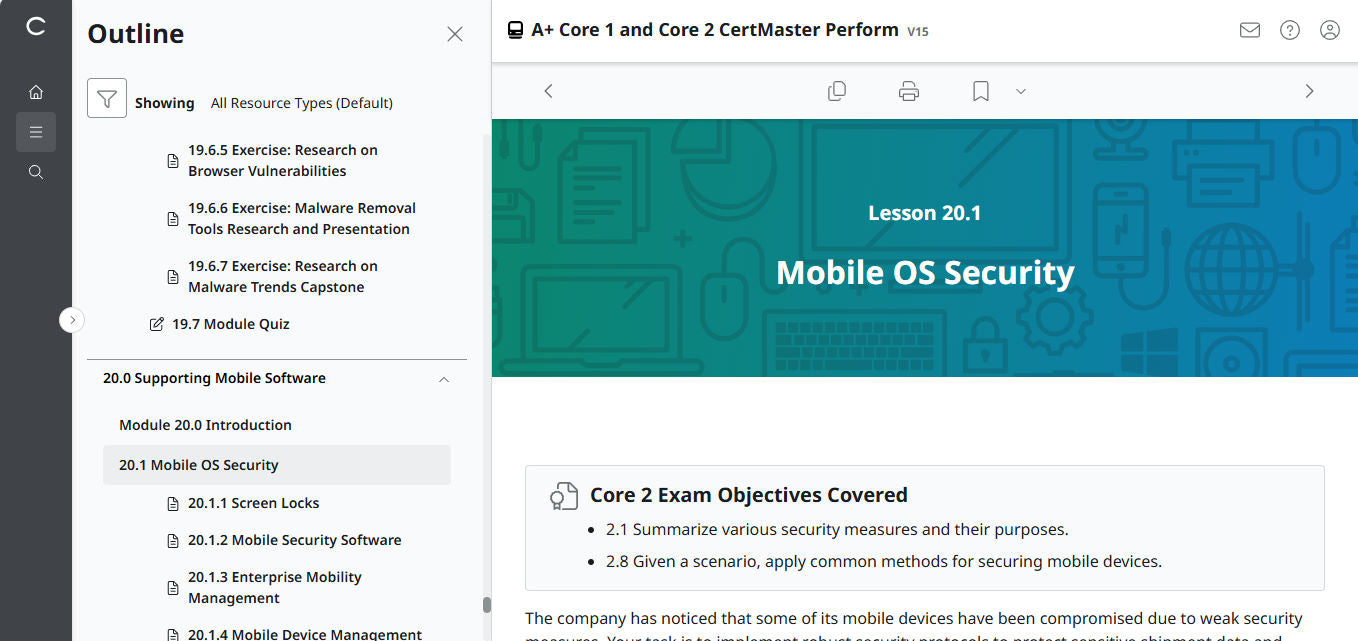 CompTIA A+ Core 1 &amp; 2 CertMaster Perform (V15) (4ヶ月アクセス) (🛒特別オファー)