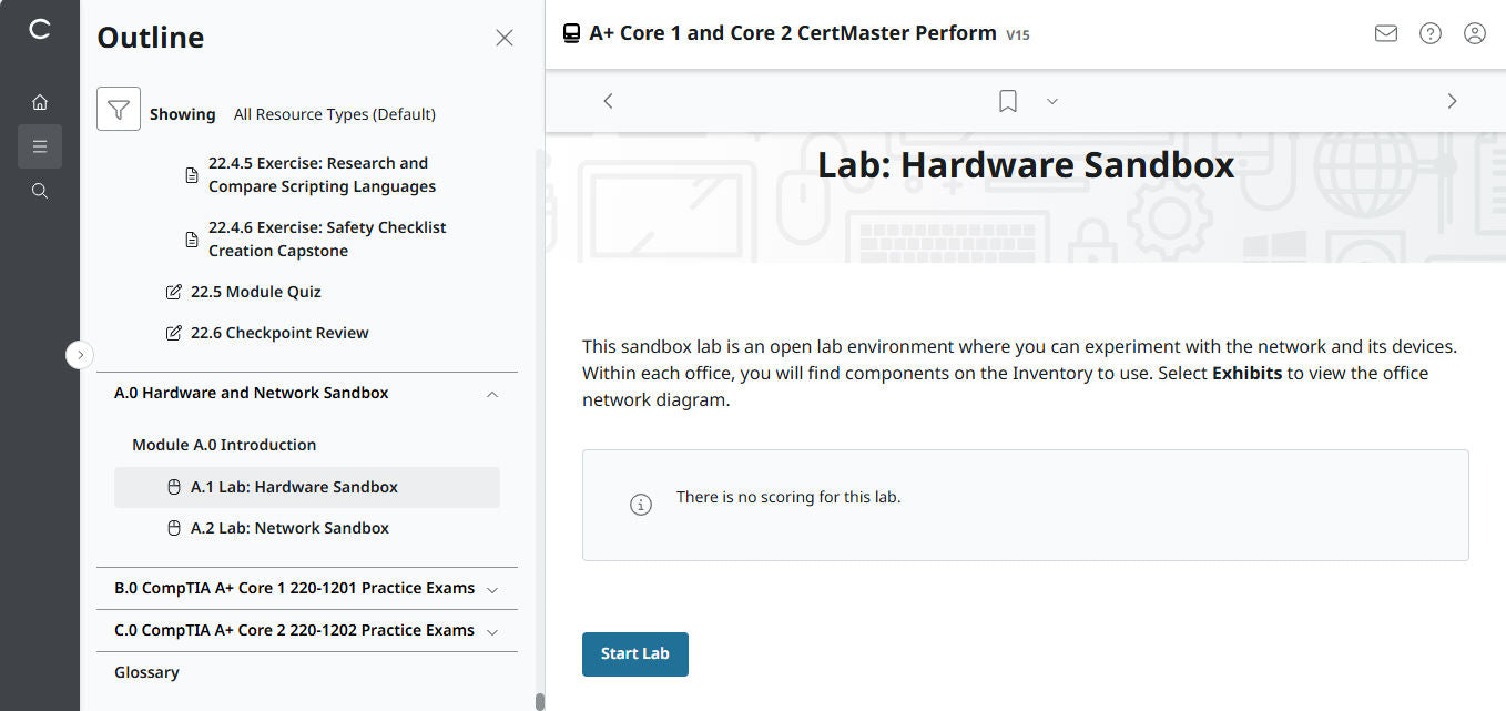 CompTIA A+ Core 1 &amp; 2 CertMaster Perform (V15) (4ヶ月アクセス) (🛒特別オファー)