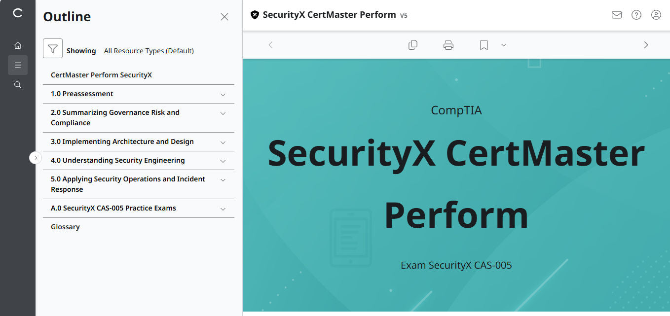 🛒Sonderangebot – CertMaster Perform für CompTIA SecurityX (CASP+) CAS-005 3-Monats-Zugang 