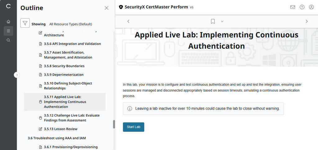 CompTIA CertMaster Perform – SecurityX CASP+ CAS-005 個人ライセンス