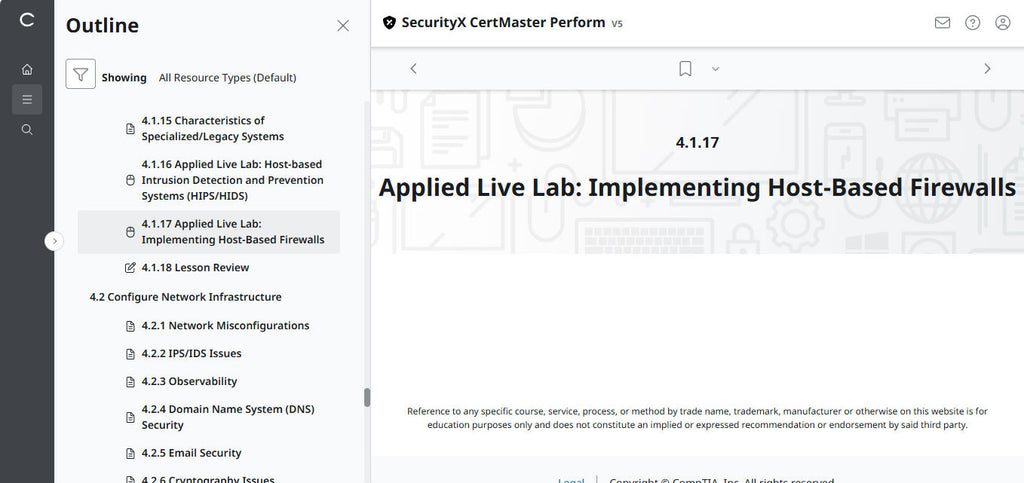 CompTIA CertMaster Perform – SecurityX CASP+ CAS-005 個人ライセンス