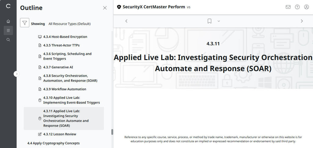 CompTIA CertMaster Perform – SecurityX CASP+ CAS-005 個人ライセンス