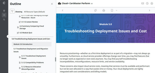 CompTIA Cloud+ CertMaster Perform (CV0-004) – 3ヶ月アクセス (🛒特別オファー)