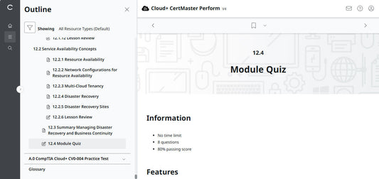 🛒Sonderangebot – CompTIA Cloud+ CertMaster Perform (CV0-004) – 3-Monats-Zugriff